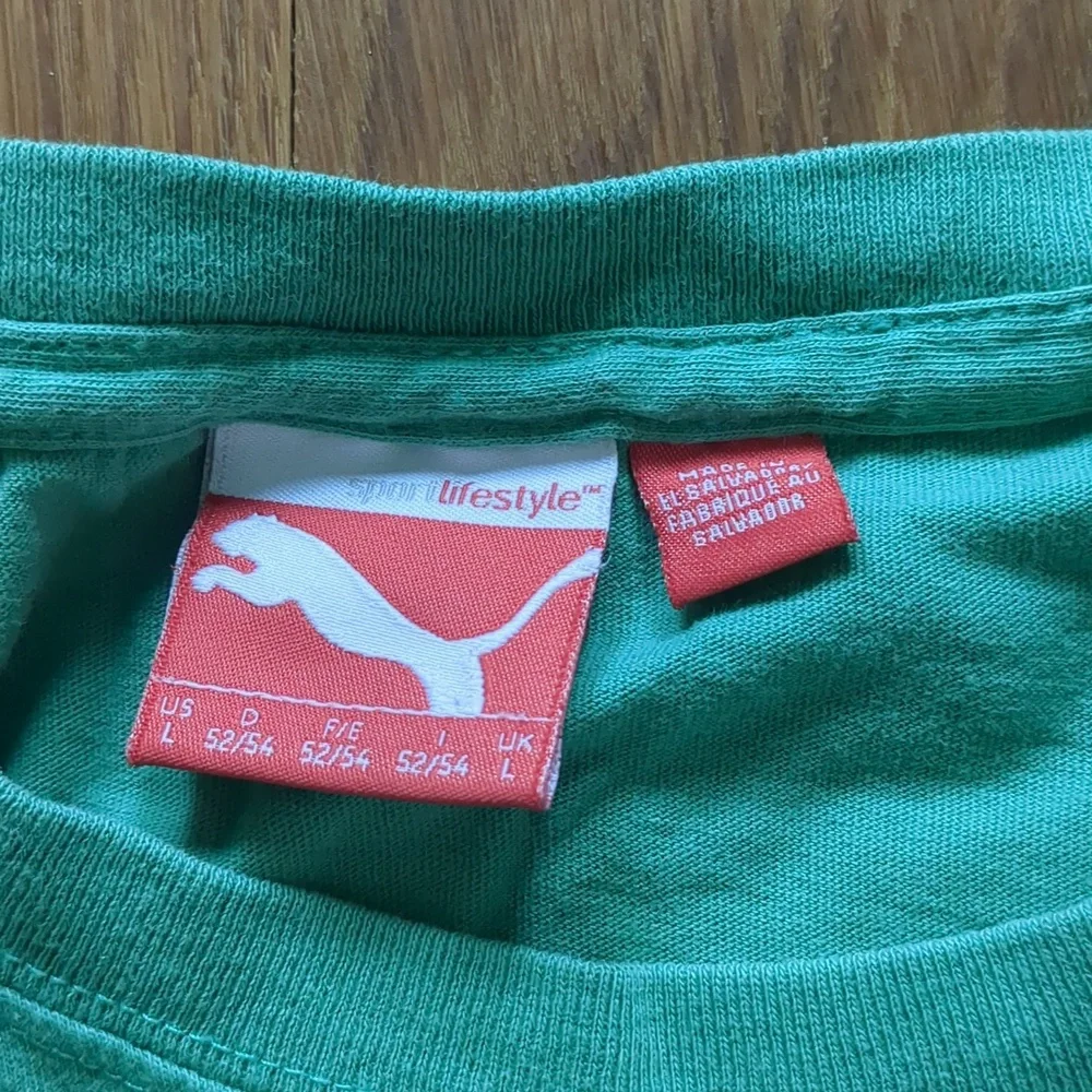Green Puma Shirt Vintage Large - Picture 4 of 5
